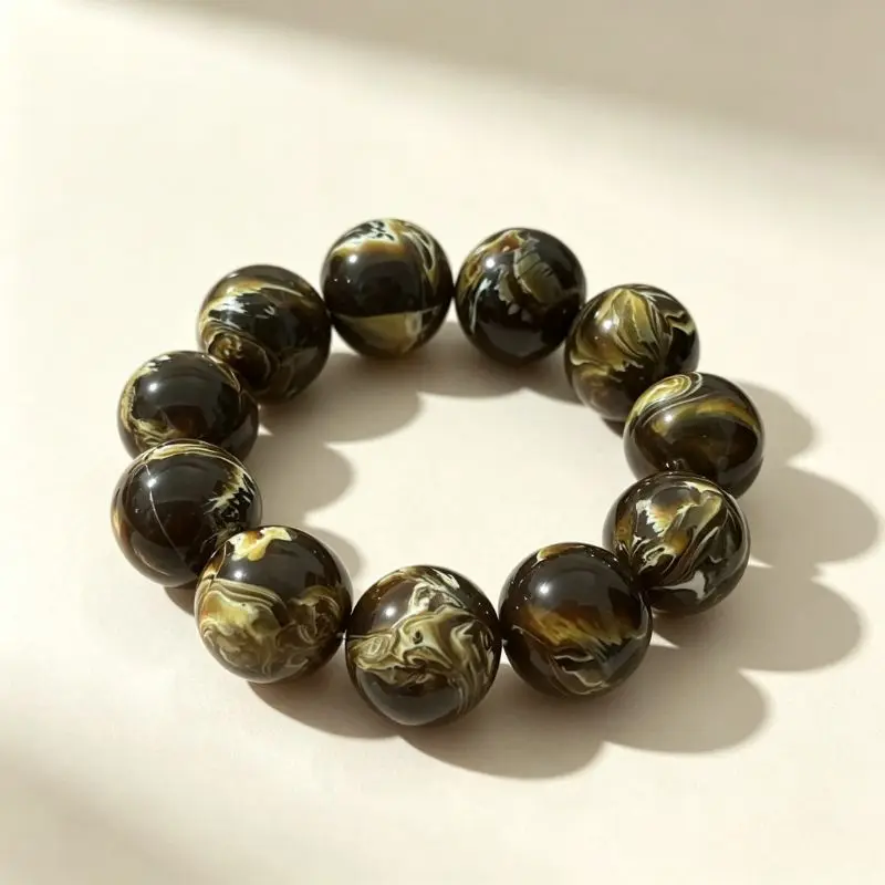 Traditional Retro Ethnic Style Second Generation Amber Honey Wax Bracelet Handicraft Jewelry