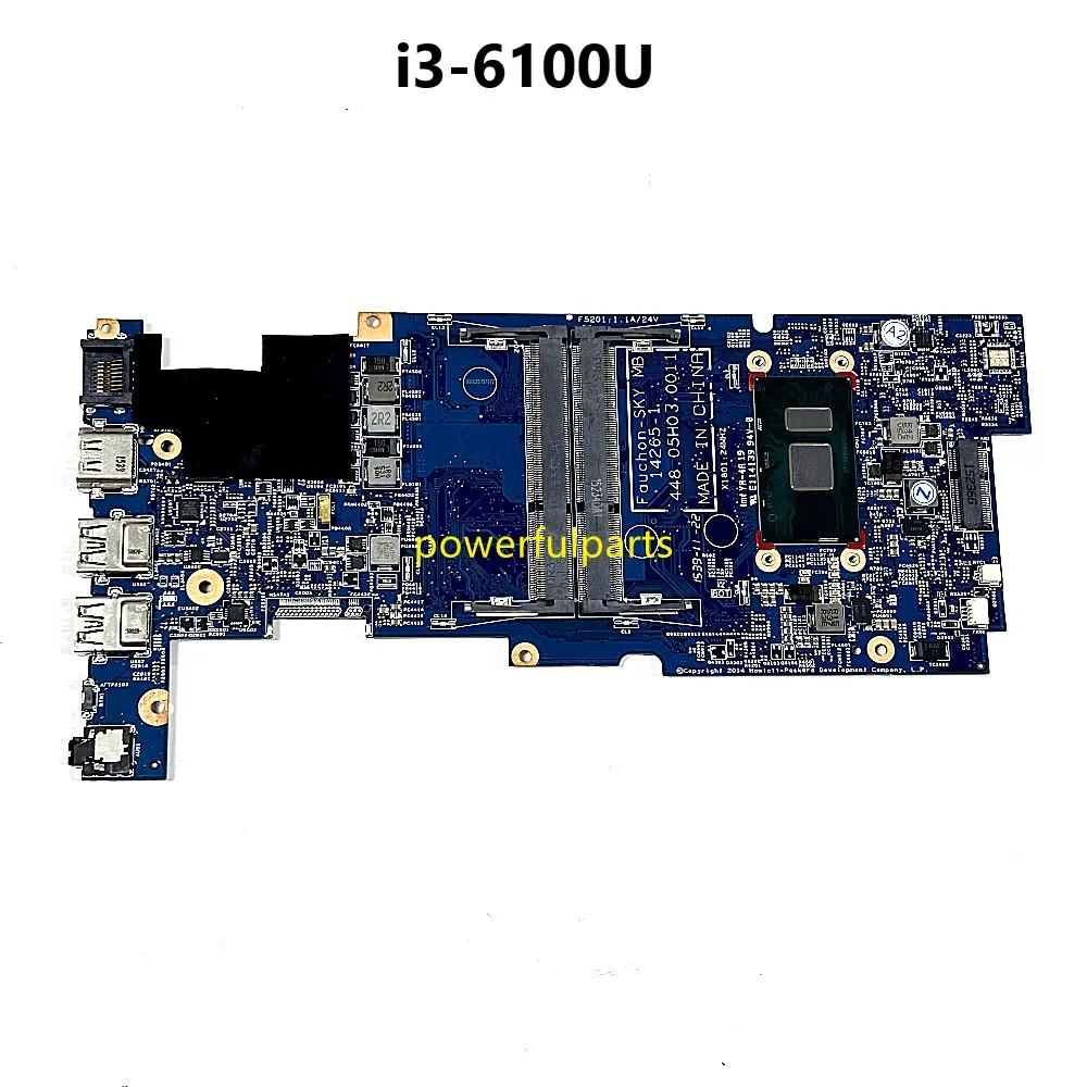 

For HP Pavilion x360 13-s Motherboard 14265-1 Mainboard i3-6100u Cpu On-board Working Good