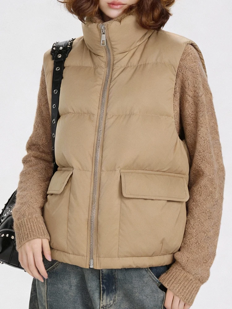 

Korean Sle Soft Cotton Vest Women's Faionable Stand Collar Spring 2026 New Large Size Versatile Age-Defng Top