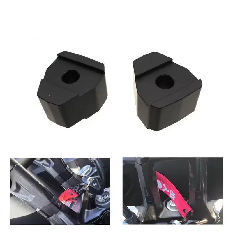 

Motorcycle Handlebar Risers Handle Bar Clamp Extend Adapter Handlebar Risers For CFMOTO 700MT Black