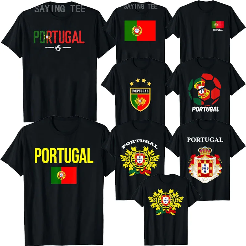 Portugal Flag | Portuguese T-Shirt Coat of Arms Tee Flag Souvenir Gift Lisbon Outfit Portugal Soccer Ball Shirts Futbol Clothes