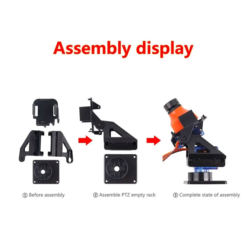 1Sets SG90 MG90s 9g Steering Gear Pan Tilt Two Axis PTZ Ultrasonic Aerial Model Camera Mount FPV Camera Support Accessories