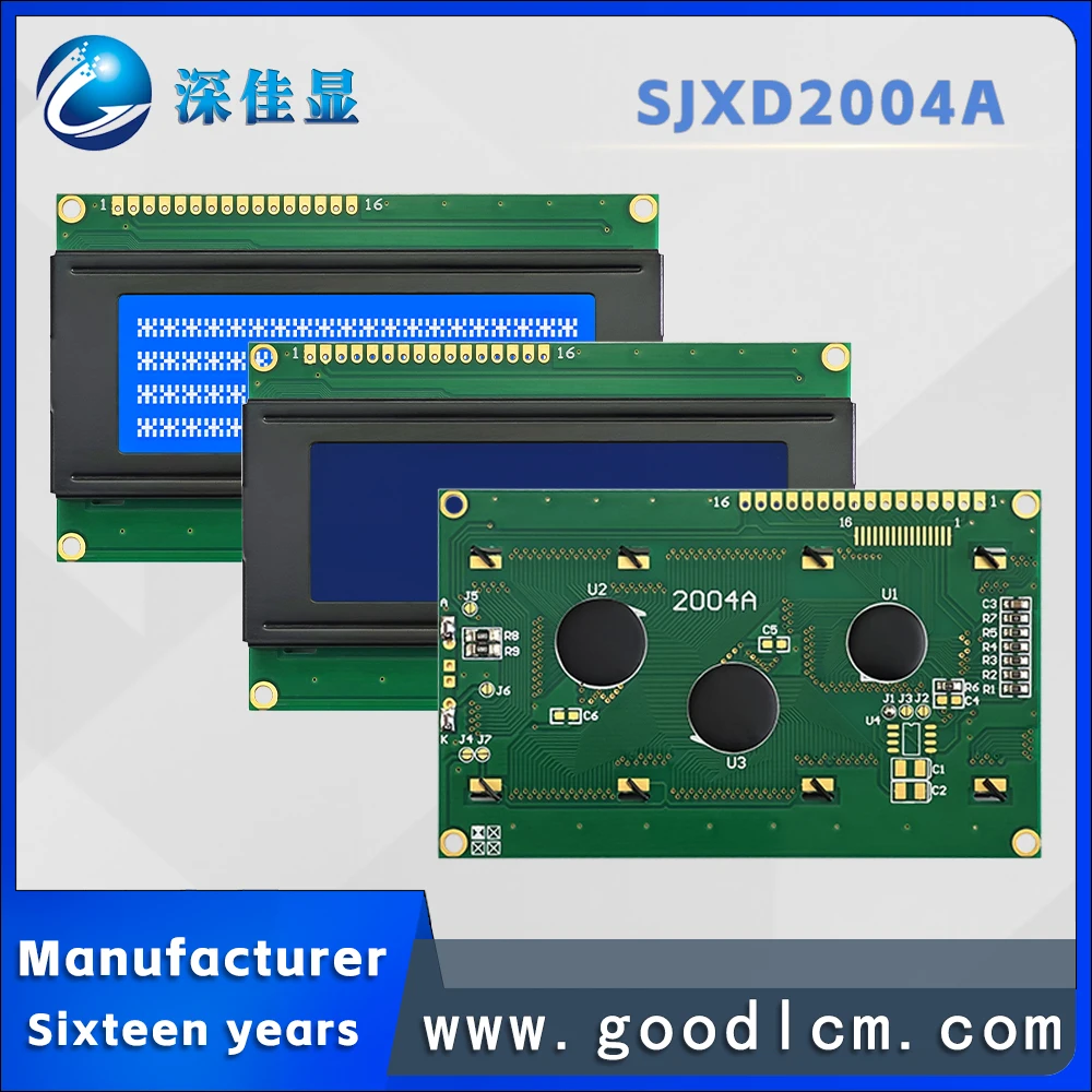 Russian language 20X4 character LCD dot matrix screen SJXD2004A STN Blue Negative industrial 20*4 digital LCM display module