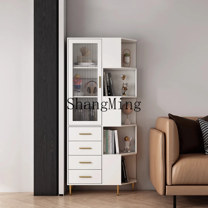 

ZYY light luxury living room corner cabinet bedroom corner bookcase shelf corner storage locker