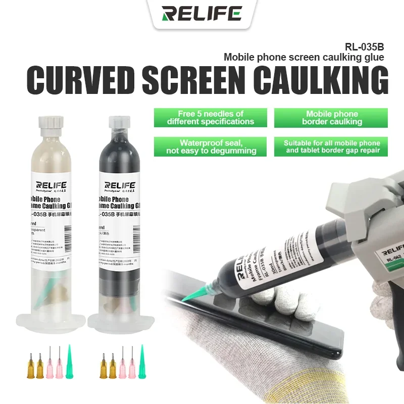 

NEW RELIFE RL-062/RL-035B Mobile Phone Screen Caulking Glue/30ML For iPhone Samsung Huawei Xiao Vivo Opop