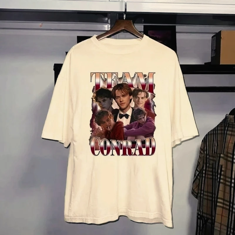 خمر كونراد فيشر النساء عشاء مروحة قميص فريق كونراد الصيف تحولت جميلة المحملة الرجعية الرومانسية الرجال أعلى الجرافيك تي شيرت