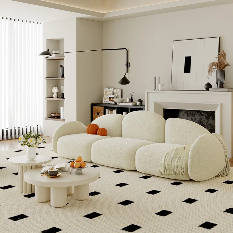 Creative sofa living room cream wind rest area negotiation reception sofa