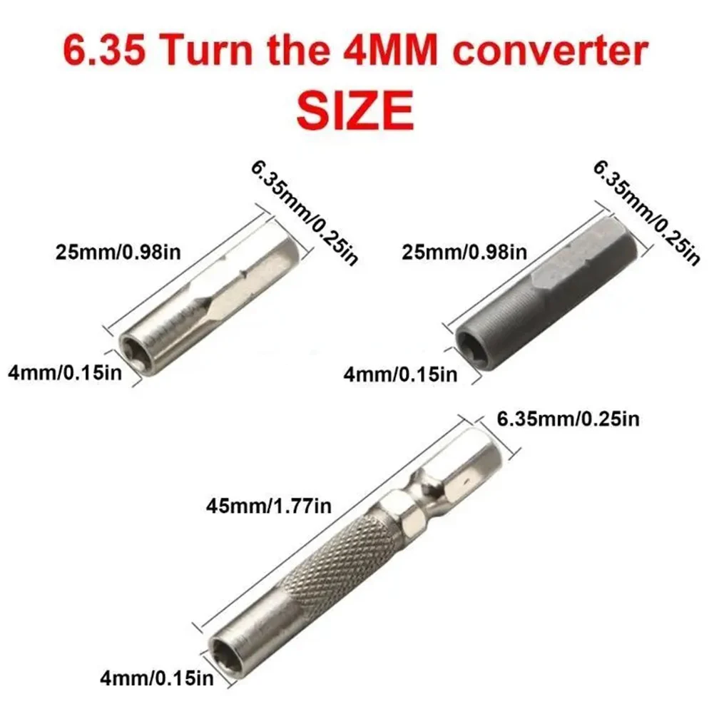 6 Pcs For Jewelry Making Approx. 25mm 50mm 1 4 Hex Adapter Multi-use Screwdriver Bit Holder Power Tool Accessory Bit Holder