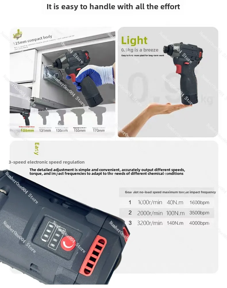 Applicable to Lithium Battery Impact Pistol Drill Multi-function Handheld High Torque Electric Drill Electric Screw Batch Knife