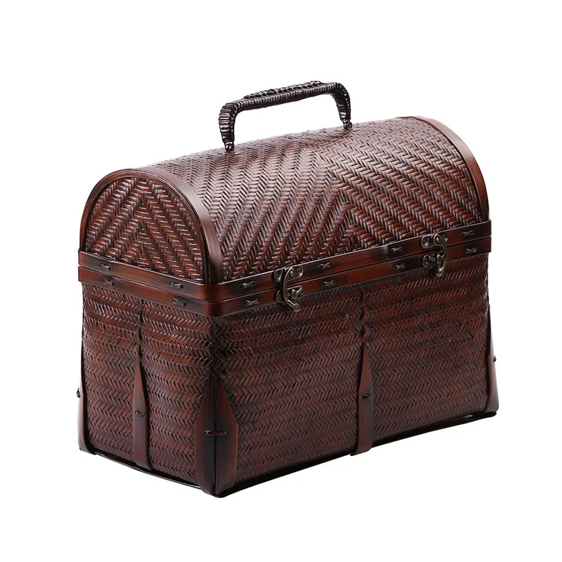 Suitcases, vintage tea sets, baskets weaving bags, bags, Chinese luggage, products,  handicrafts