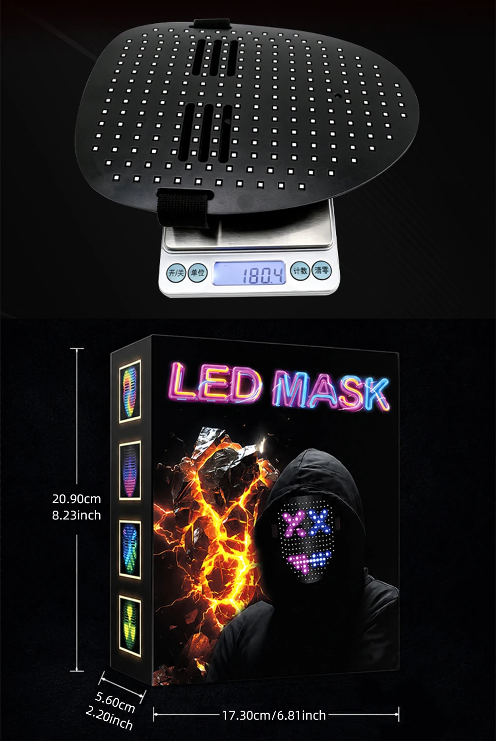 Masque LED à Visages Changeants – Détection de Gestes – photo 7
