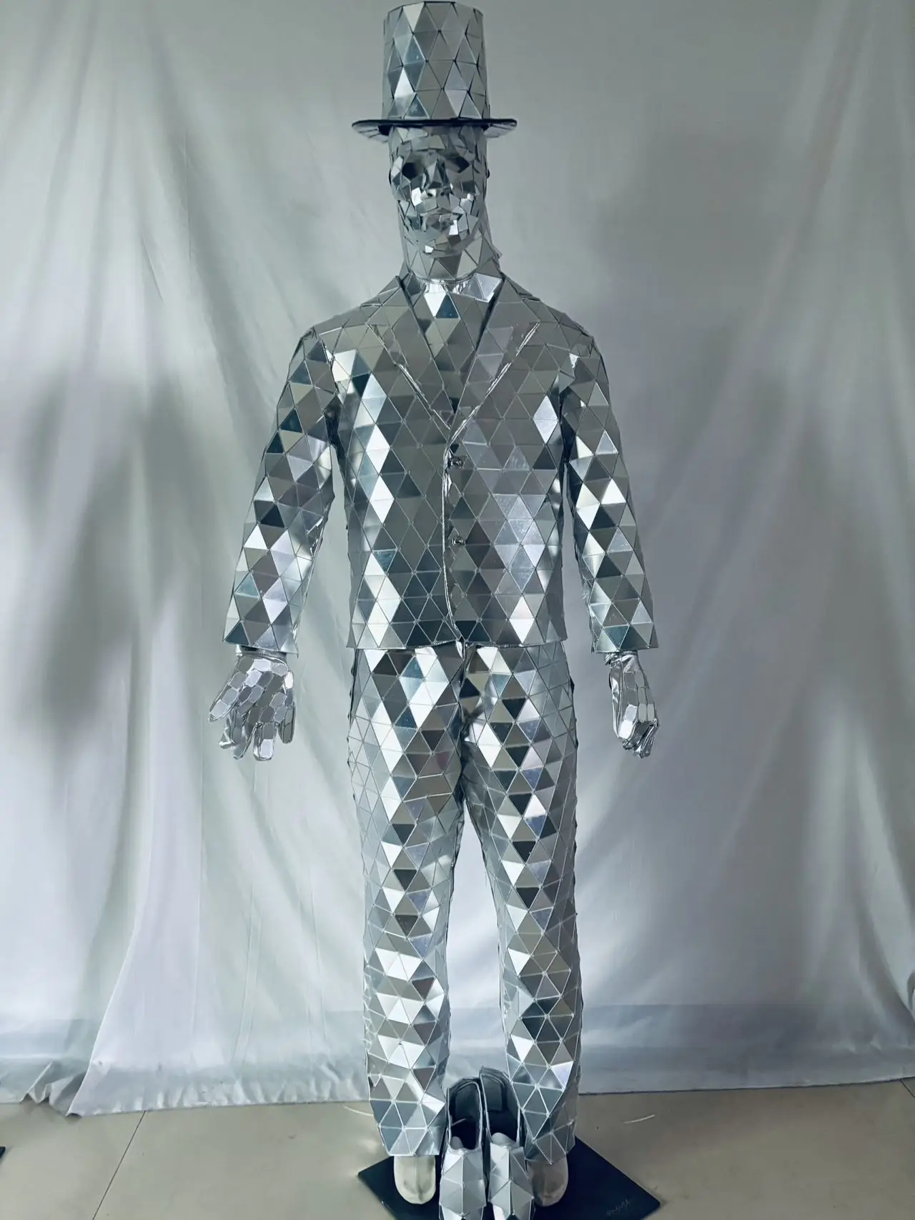 Hand Sewn New Mirror Costume Stilts Walker Robot suit Costume For Mens DJ party Performance Show Dance Party Carnival Party