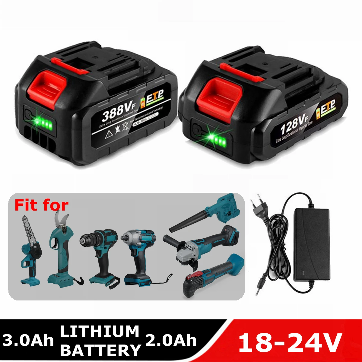 18V 20V 21V Rechargeable Lithium Ion Battery for Makita 18V B series Power Tools Electric Saw Impact Wrench Angle Grinder