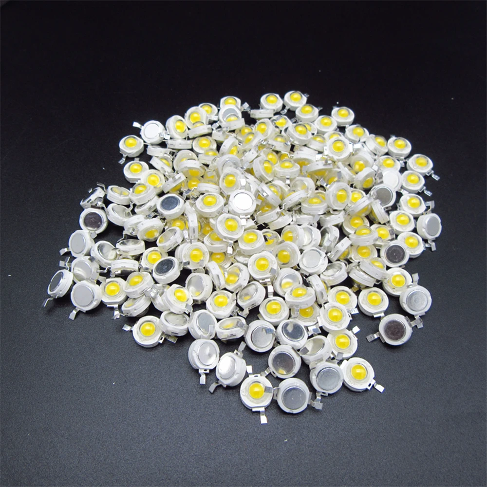 10-1000Pcs High Power LED COB Lamp Chip 1W 3W 3.2-3.6V Input 100-280LM LED Bulb Diode For DIY LED Floodlight Spotlight Downlight