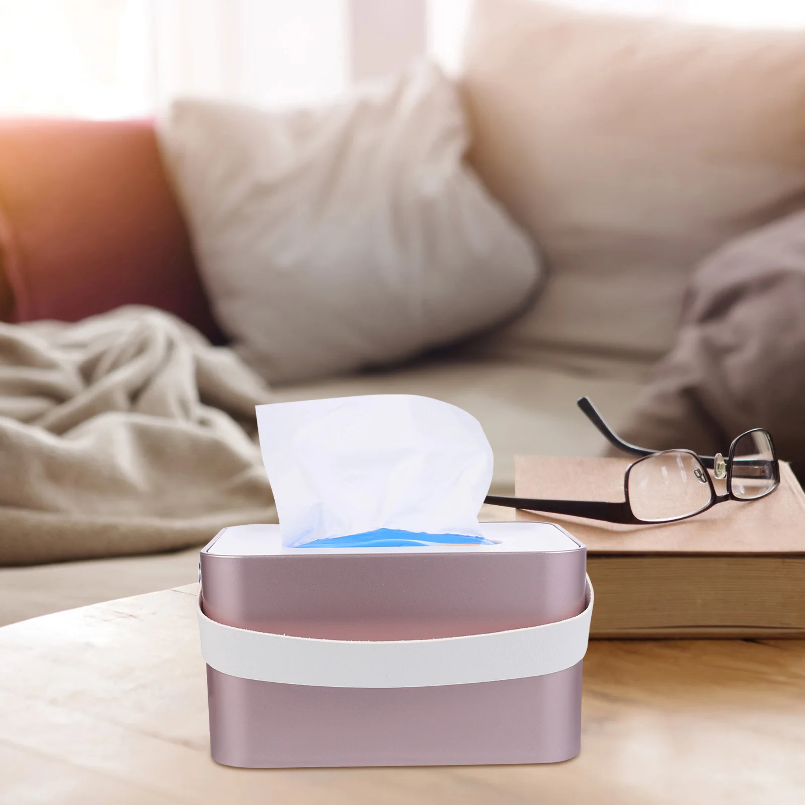 

Convenient Tissue Holder Exquisite Extraction Design Compact Size Suitable Home Hotel Restaurant Use Tissue Container