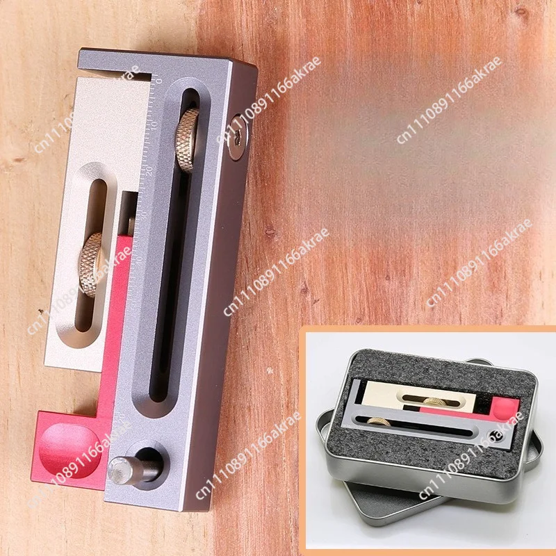 Woodworking tools, saw table, saw seam adjuster, tenon and tenon adjuster, movable gauge block length compensation