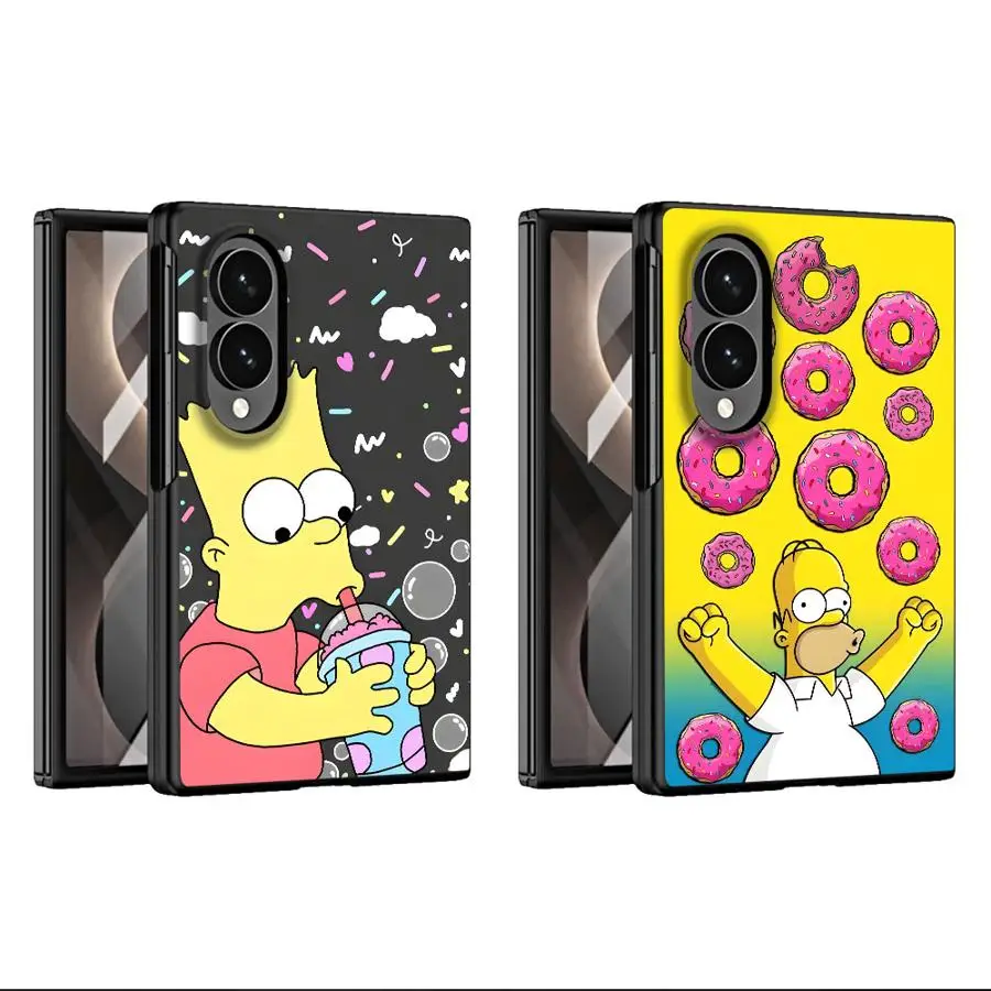 Case for Samsung Galaxy ZFold Wide Z Fold8 Wide Z Fold 8 ZFold8 Phone Shell The Simpsons Cute Bart Homer