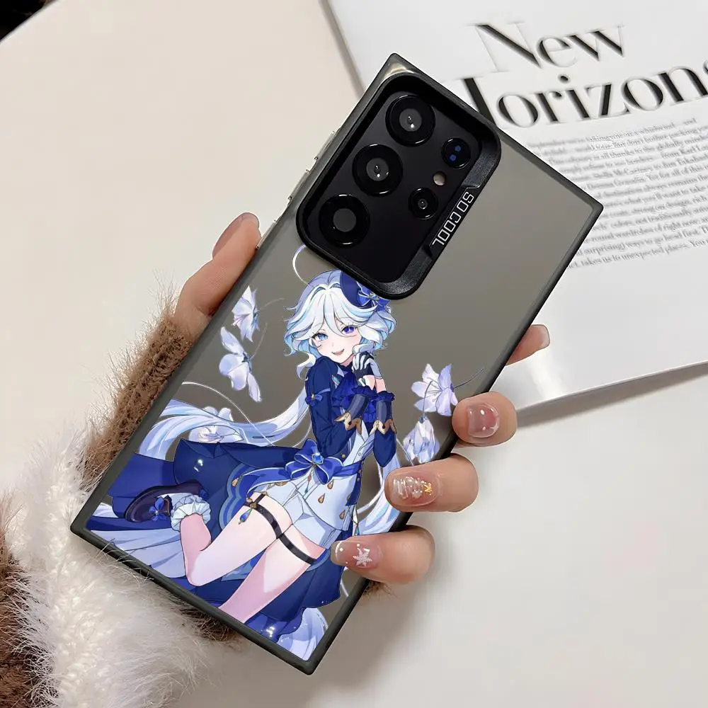 جينشين إمباكت فورينا حافظة لهاتف سامسونج جالاكسي S25 S24 S22 S23 Ultra S21 S23 Plus 5G غطاء لامع من البولي يوريثان الحراري مقاوم للصدمات Funda