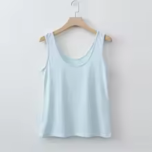 Tank Top Essential Sleeveless Casual Womens Lightweight Soft - Light Blue