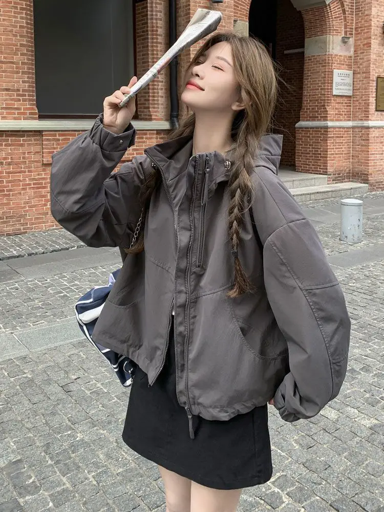 

plus Size Faionable Hoodie Jaet Women's Casual Workwear Sle ort Coat Autumn New Arrival Comfortable Loose Fit Coat