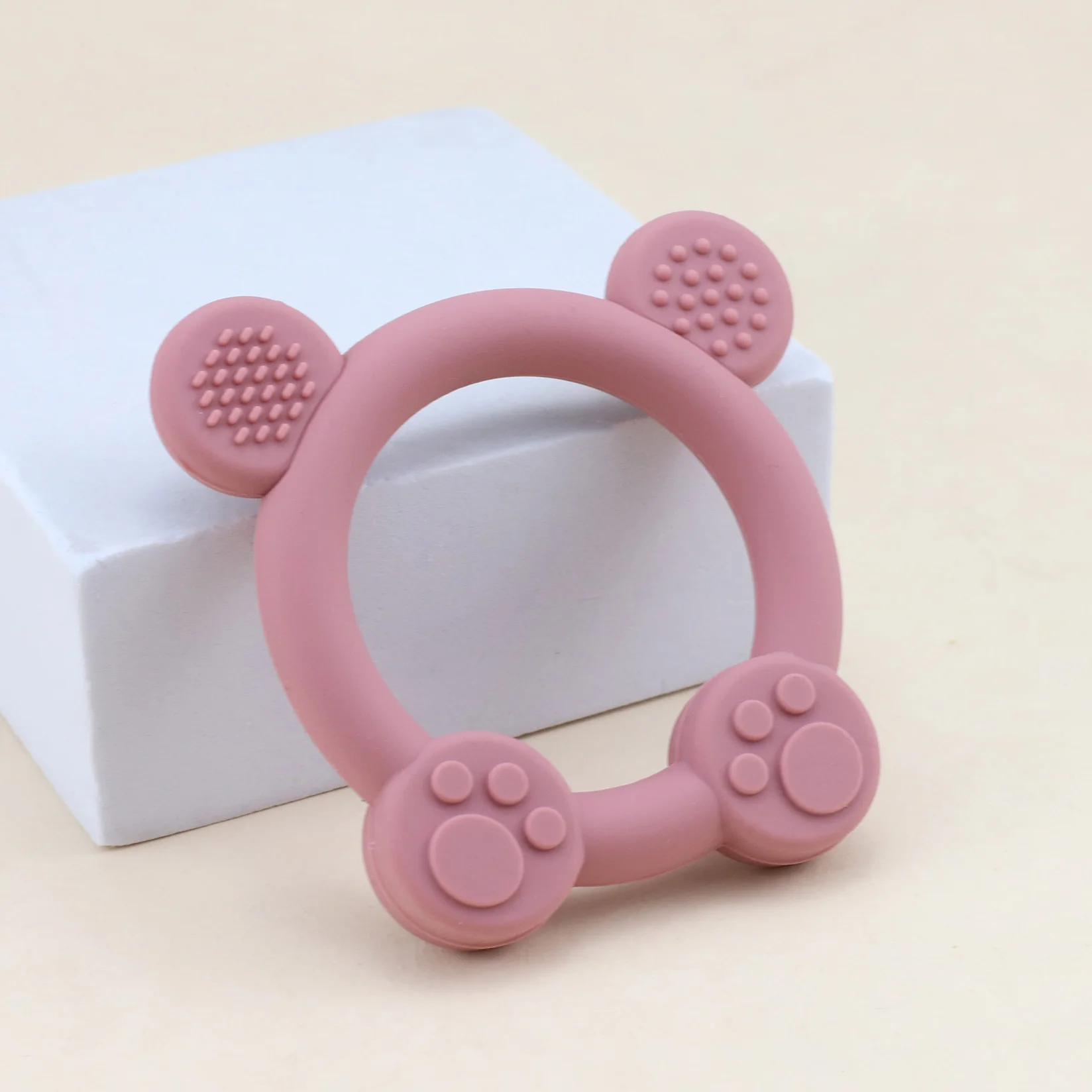 حلقة التسنين من السيليكون سهلة الإمساك ويمكن طحن الأسنان #2