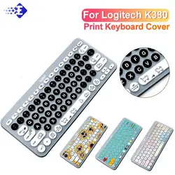 NEW Wireless Keyboard Only Cover For Logitech K380 Wireless Colorful US Soft Silicone Film Case Slim Thin In Korean / English