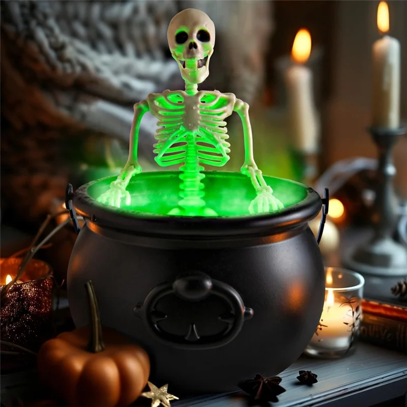 A04F-Halloween For Decorations Indoor For Halloween Witches Cauldron Black Plastic Cauldron Maker With For Decor