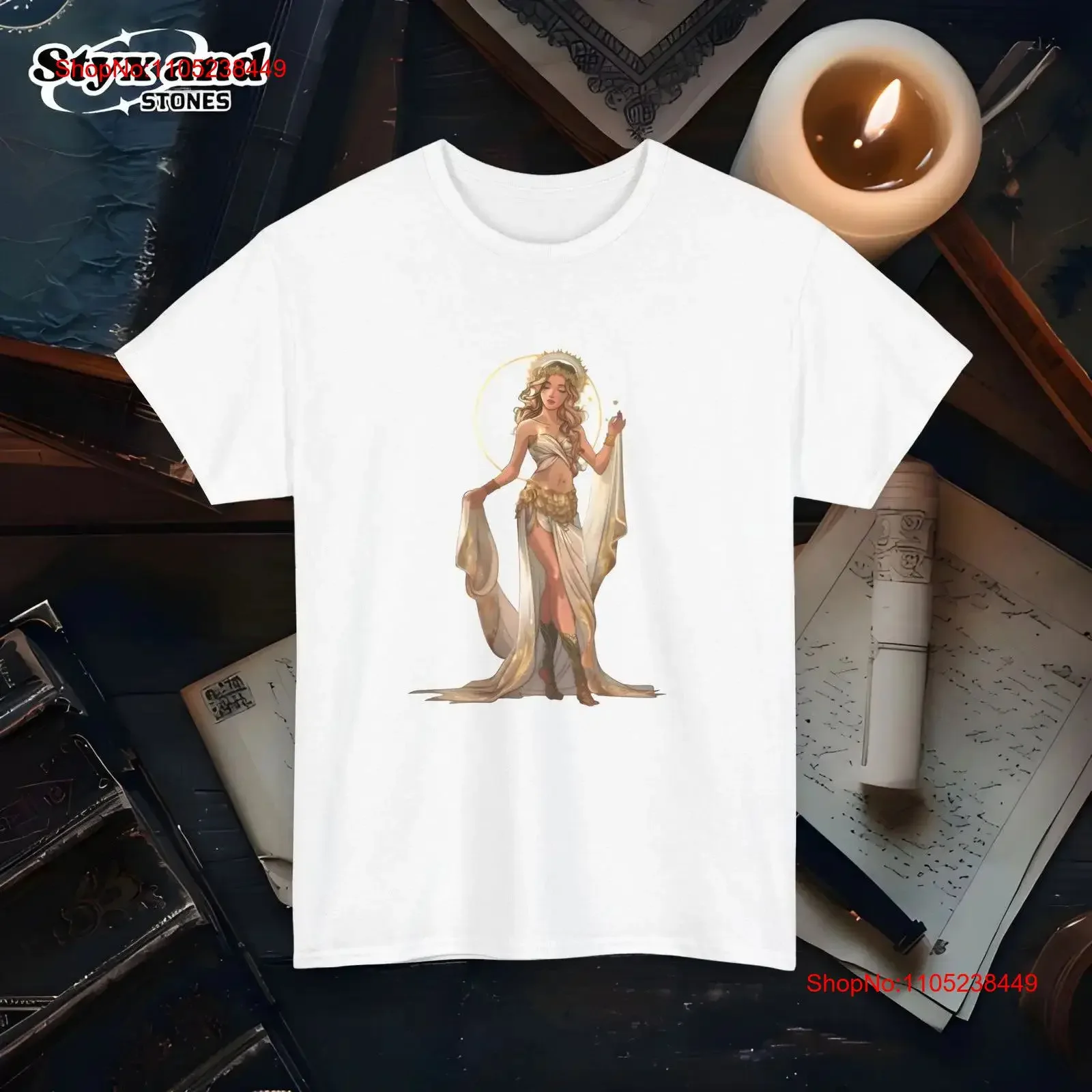 Cartoon Aphrodite Greek Goddess T Shirt Mythology ArT Feminine Mount Olympus Apparel for Fans vintage Washed Versatile