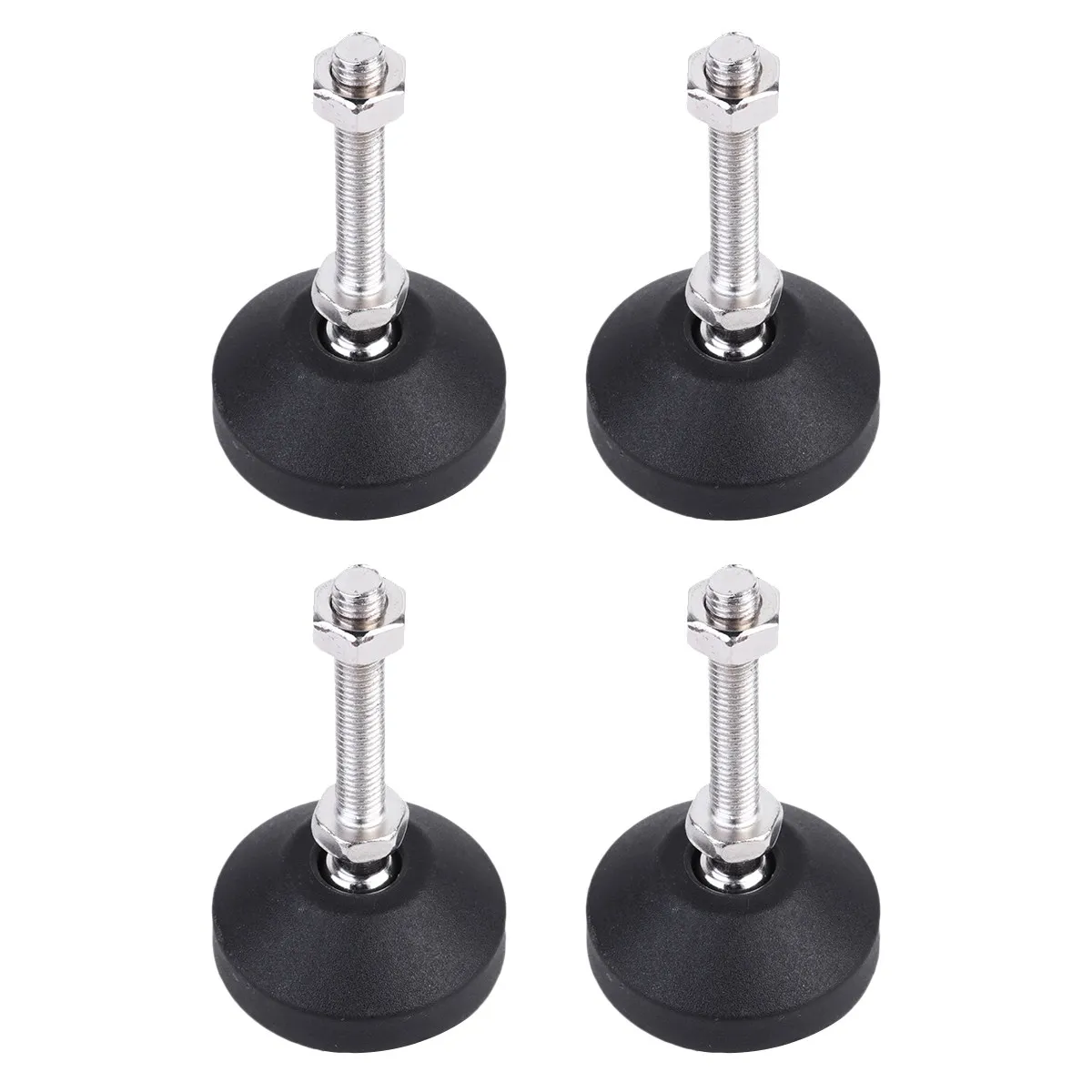 4pcs Anti-Slip Foot Pads Adjustable Height Mechanical Feet For Furniture Shelves D50Xm8X50 Metal Bearing Cup Chassis Support