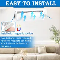 Déflecteur d'aération AC, couvercles de ventilation magnétiques réglables pour panneaux de sol de maison/conteneurs de plafond/chaleur/sous les meubles 5