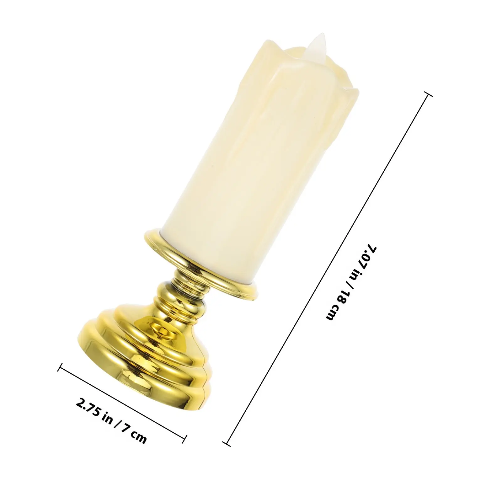 Battery Powered For Living Room Decor Fall Decor Flameless LED Candles Elegant Gold Base Flickering Romantic Ambiance