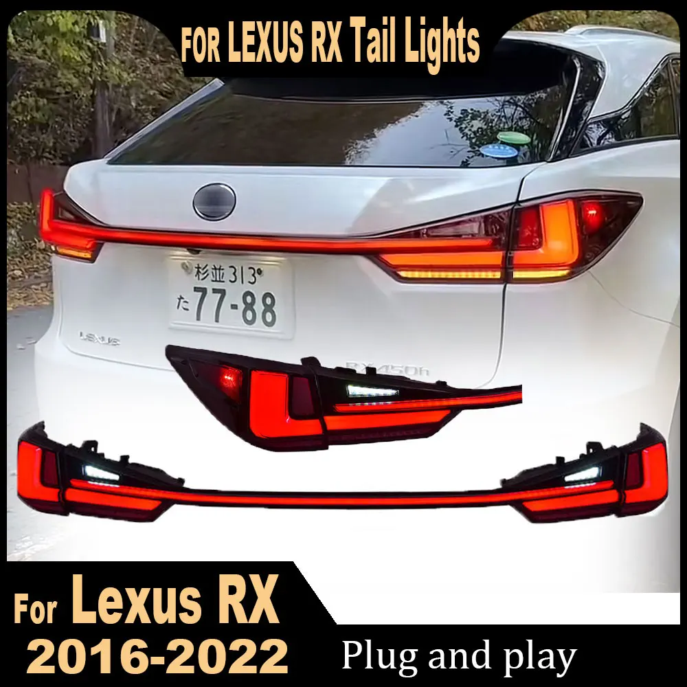 Fanale posteriore per auto per Lexus RX300 RX450 RX450h luci posteriori a LED 2016-2022 fendinebbia luce di marcia diurna DRL Tuning accessori per