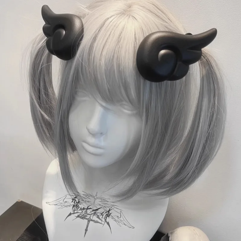 Giapponese Harajuku Steampunk copricapo ali d'angelo Y2K tornante Lolita ragazze piccanti accessori per capelli Anime gotici