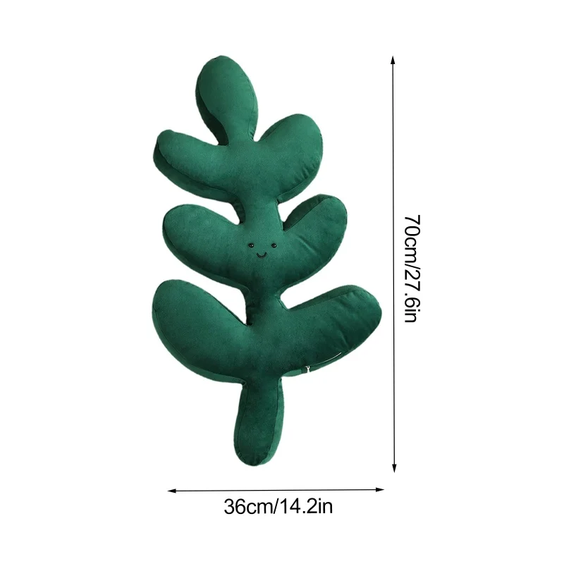 Turtle Back Bamboo Sofa Pillow Cushion Leaf Shaped Throw Pillow