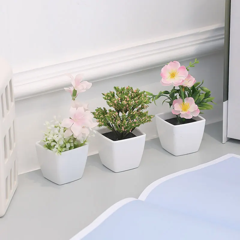 1set Home Decoration-3 Small Pot Combination Of Simulated Plants-cute-23325ZH3