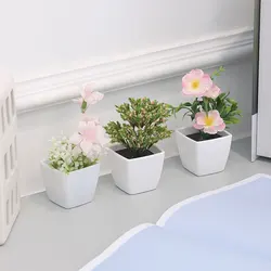 1set Home Decoration-3 Small Pot Combination Of Simulated Plants-cute-23325ZH3