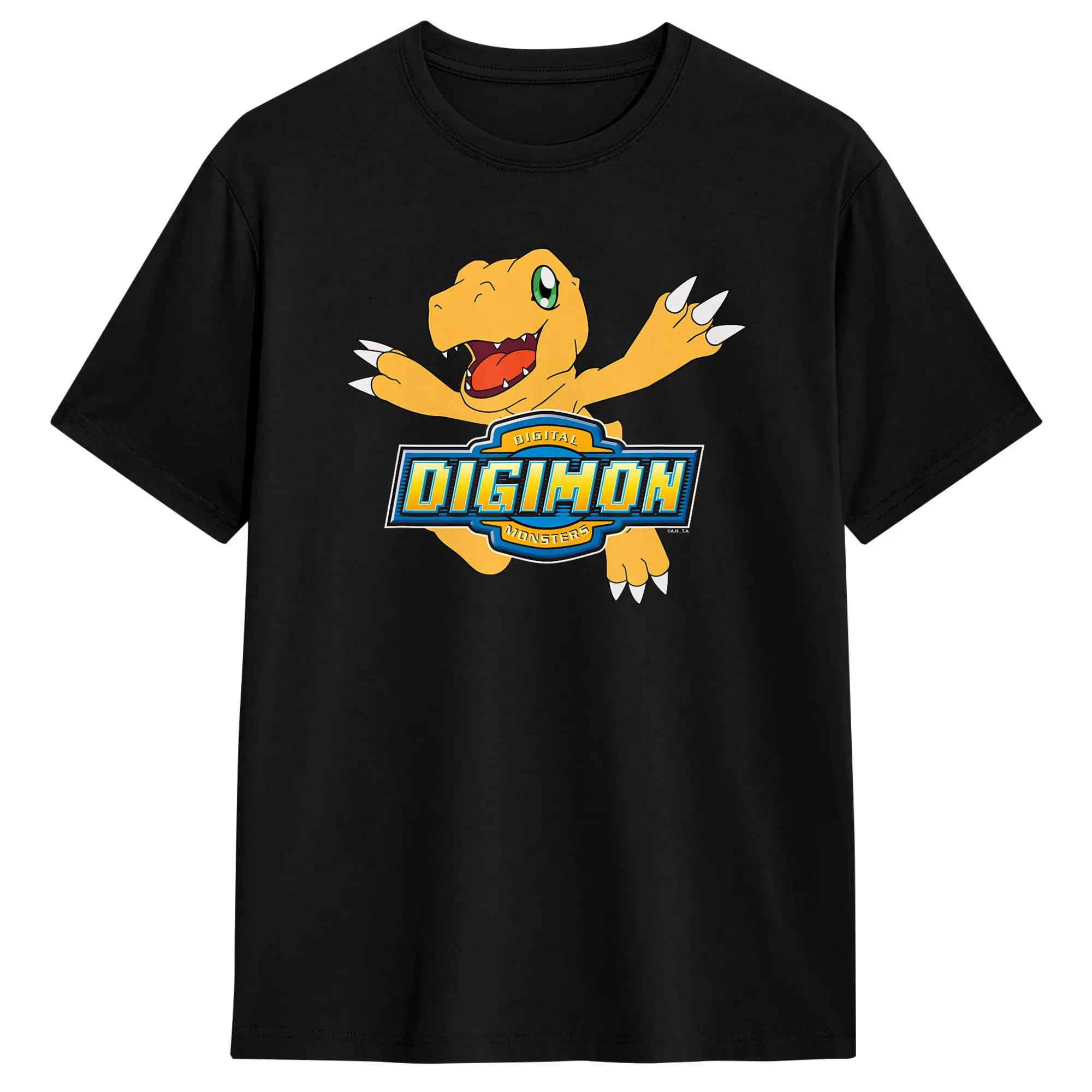 Digimon Adventure Vintage Kanji Characters Digital Monsters T-Shirts for Men  Novelty Pure Cotton Tee Shirt  Short Sleeve Tees