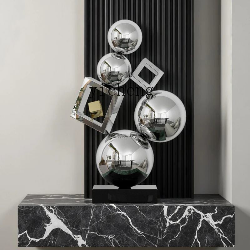 

ZC Hotel Entrance Sculpture Modern Simple Geometric Ornament Living Room Desktop TV Cabinet Home Accessories