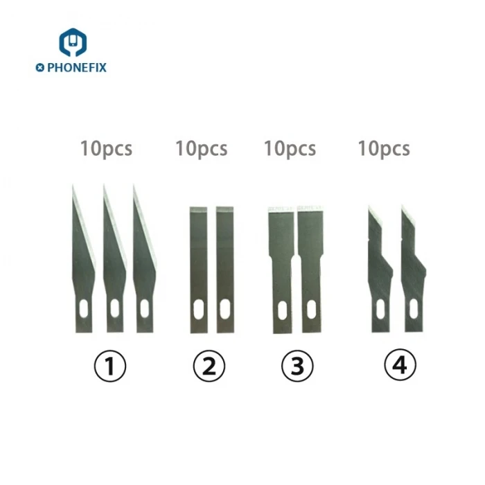 Lames de 45 pièces, 2 poignées, couteau bistpel en métal antidérapant, Kit d'outils à main pour téléphone portable, PCB bricolage réparation outil de coupe de soudure