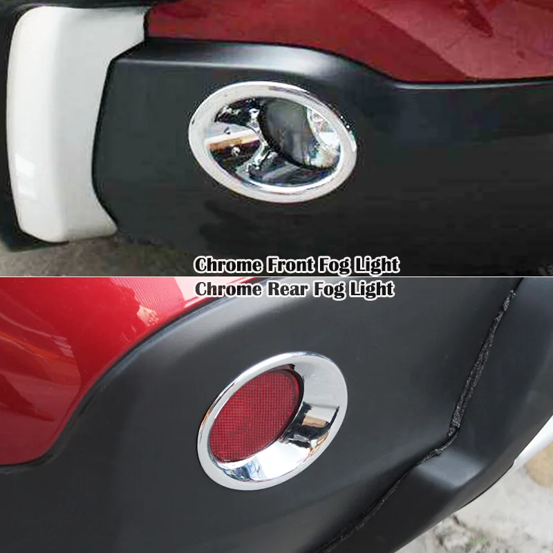 Chrome Styling 4Pcs Front Rear Foglight Cover For Nissan Qashqai / Dualis J10 2007-2009 Fog Light Lamp Trim Car Accessories