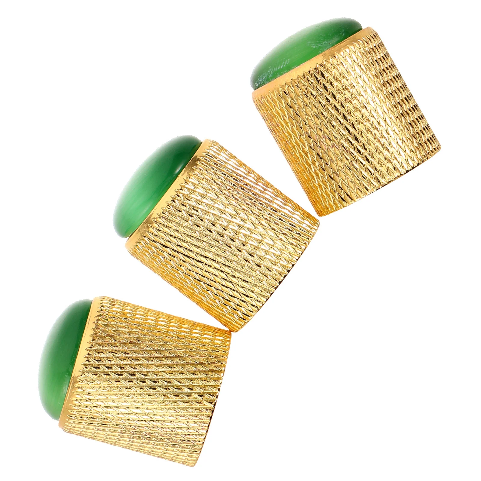 

3Pcs Electric Guitar Knobs Metal Green Cat Eye Volume Tone Potentiometer Rotary Control Knobs for Bass Guitar Audio Mixer