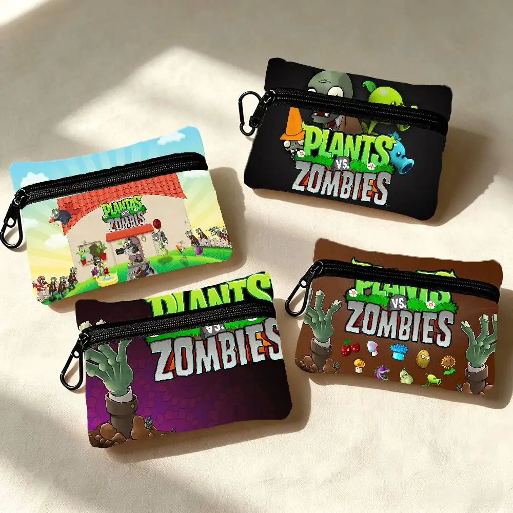 GAME Plants Vs. Zombies Coin Purses Cute Wallet Women Leisure Zipper Coin Pouch Lady Cases Giirls