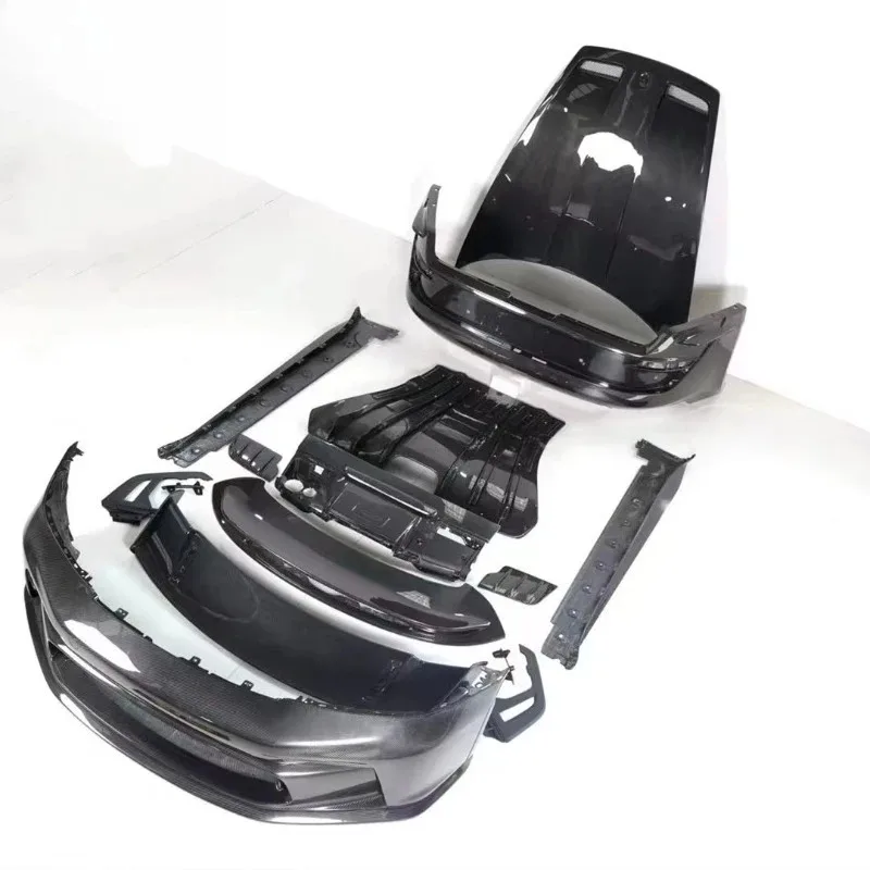 Applicable to ForPorsche 992 911 992GT3 Black Lightweight 992 GT3 Carbon Body Kit Bumper Bonnet Side Skirt Diffuser