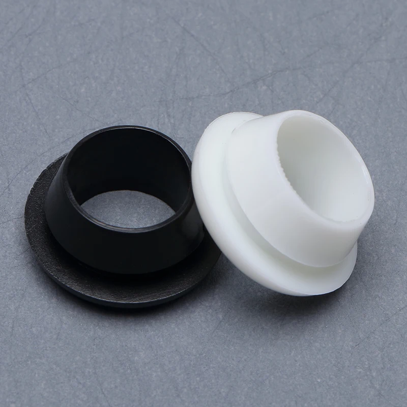 

Black White Rubber Single Side Through-hole Protective Coil Tapered Wire Guard Ring Wire Sheath Over Wire Loop 5-80mm Hole Plug