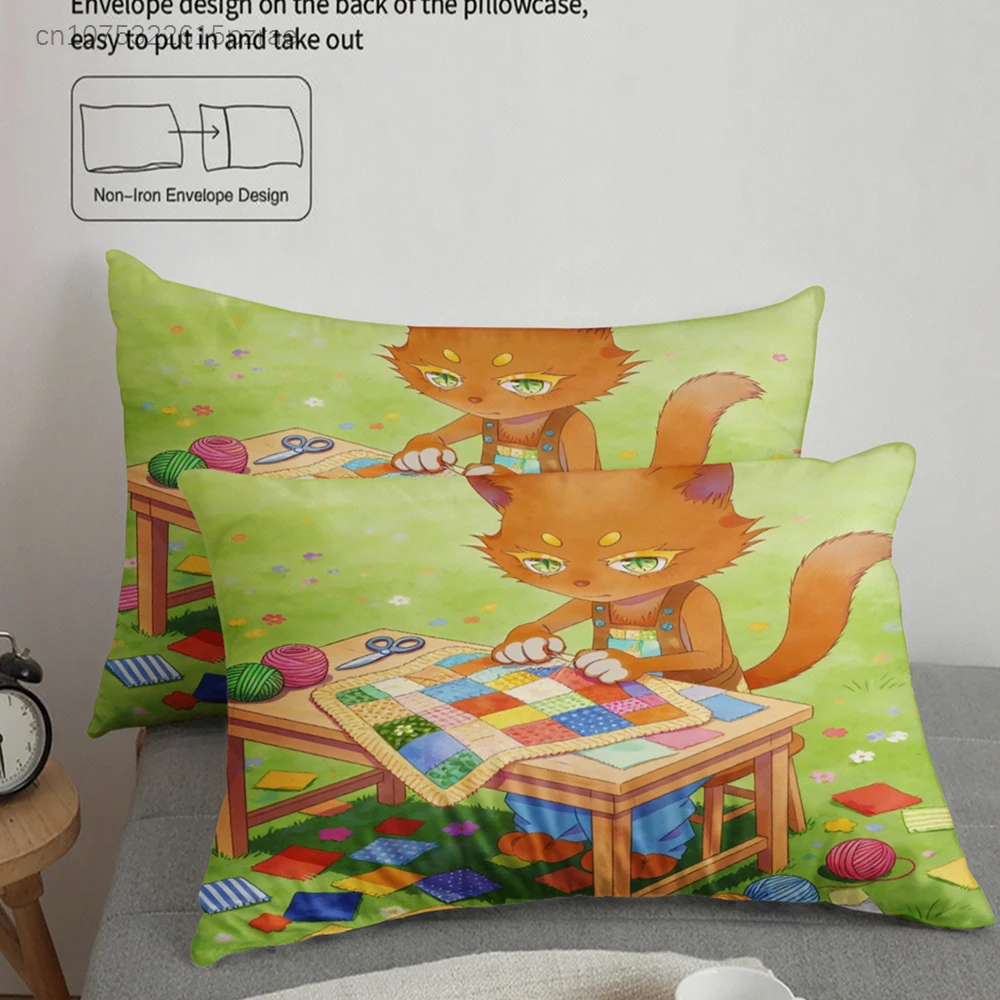 Kids Bedding Set Softville Cozy Town Cute Fern The Quilt Fox With Duvet Cover & Pillowcase For Children's Bedroom Decor