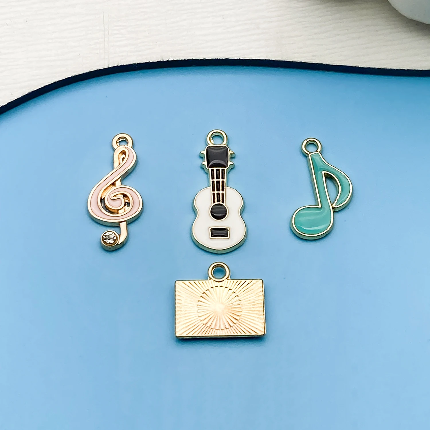 믹스 오일 음악 심볼 세트 시리즈 쥬얼리 제작 DIY 공예 할로윈 크리스마스 추수감사절 패션 액세서리, 20 개/드립