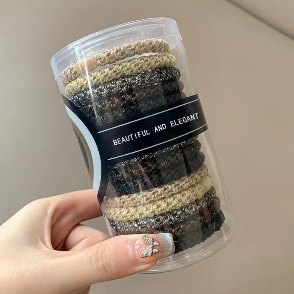 

15 шт./компл., упаковка для банок, резинки для волос, плетеные витые высокоэластичные эластичные ленты для волос, прочные женские аксессуары для волос, резинки