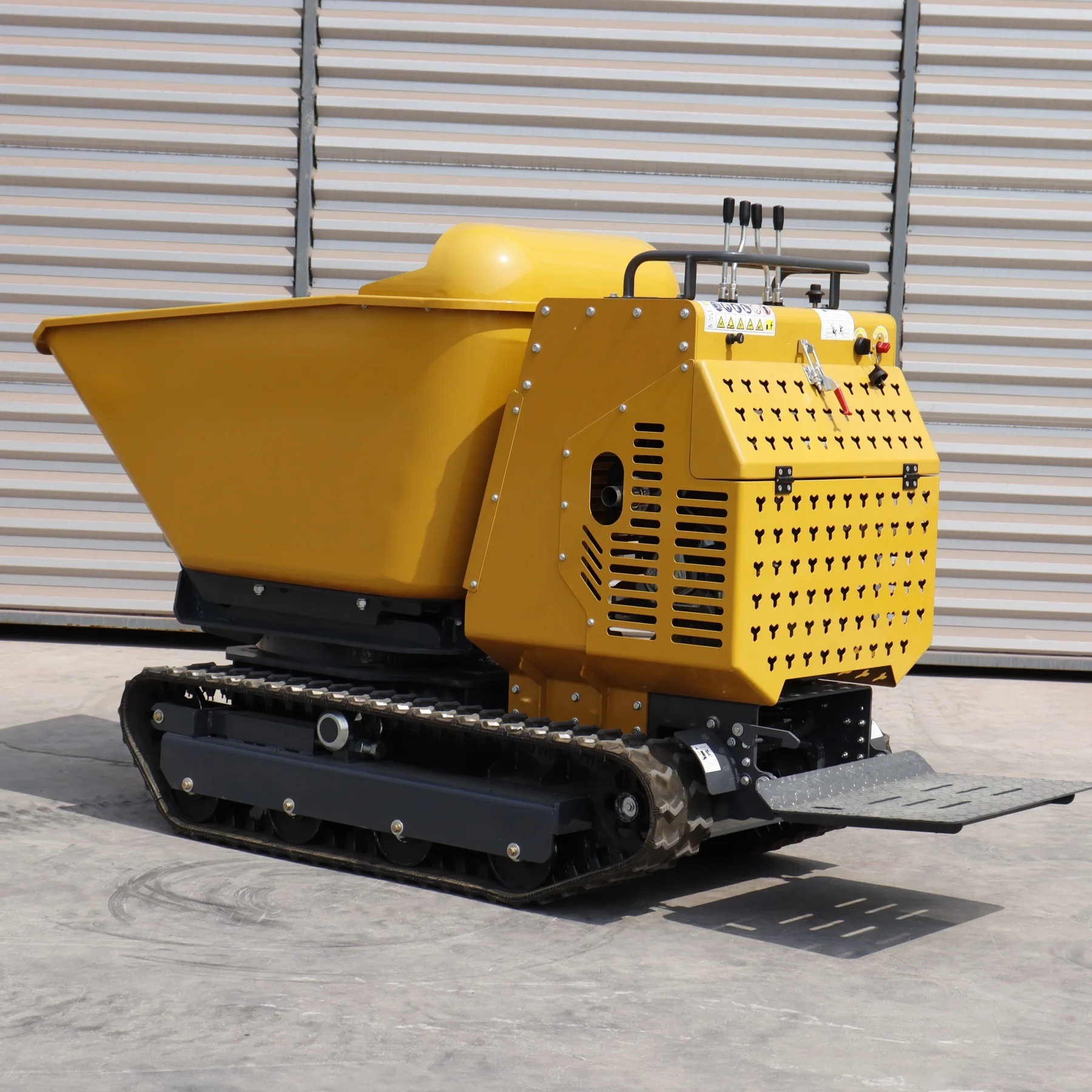 High Performance 1200kg Rotating Mini Dumper Crawler Tracked Concrete Buggy For Construction Work Home Use