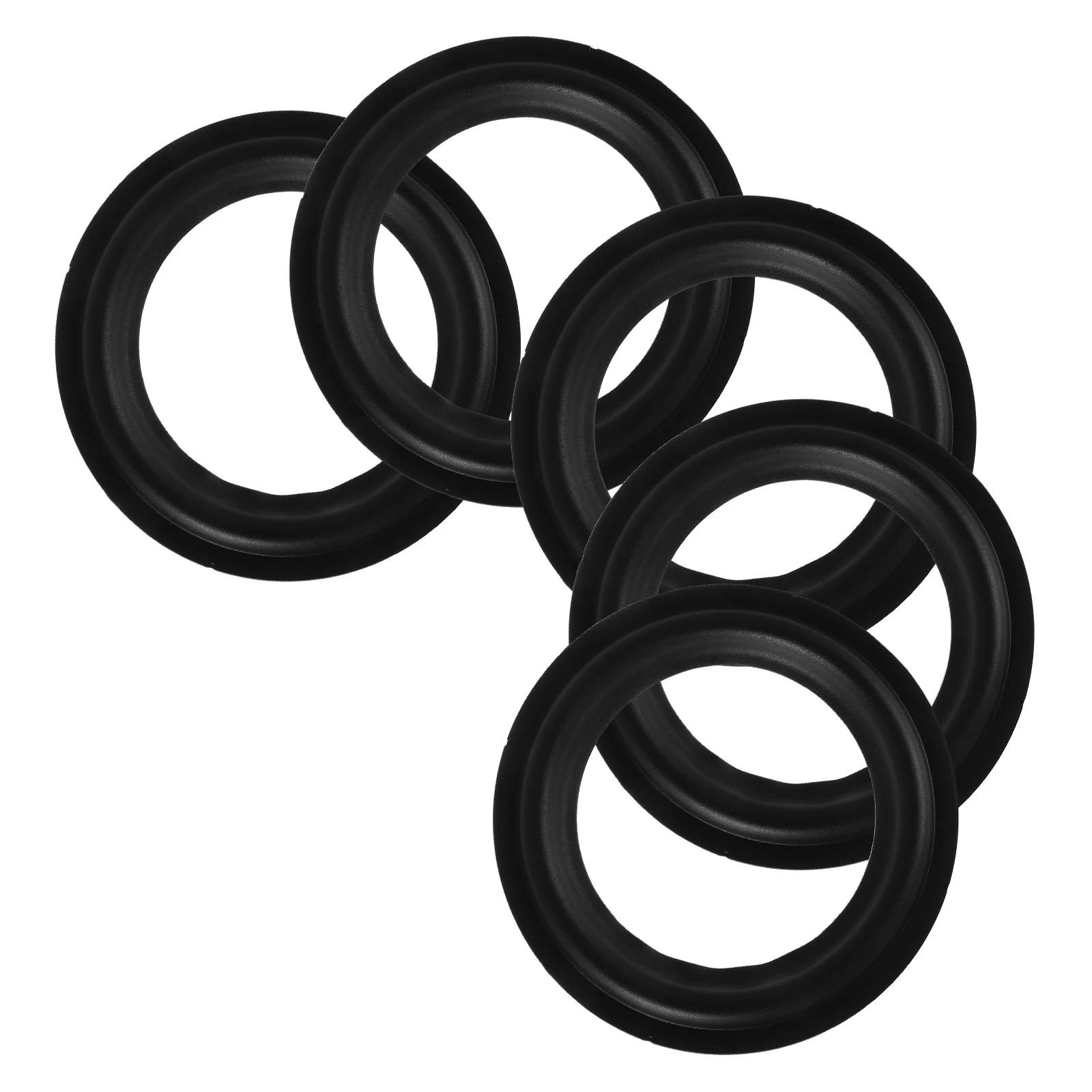 

5pcs 4.5 Inch Surround Rings Rubber Edge Replacement Parts High Fidelity Sound Durable Shock Absorption Noise Reduction For Home