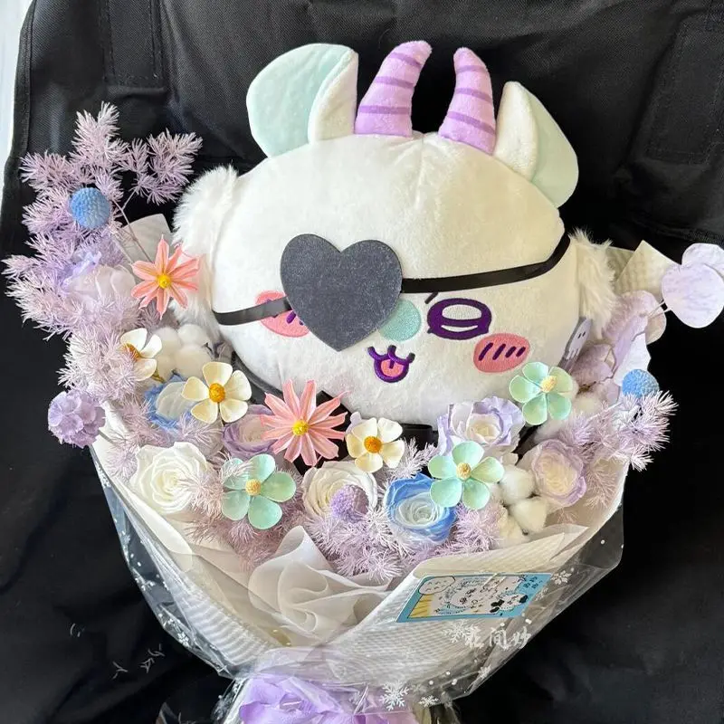 anime-momonga-cute-cartoon-hachiware-doll-bouquet-doll-artificial-flowers-valentine's-day-finished-product-graduation-gift-girl